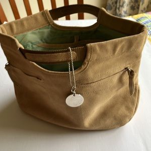 Apostrophe Mini Tan Suede Hand Bag